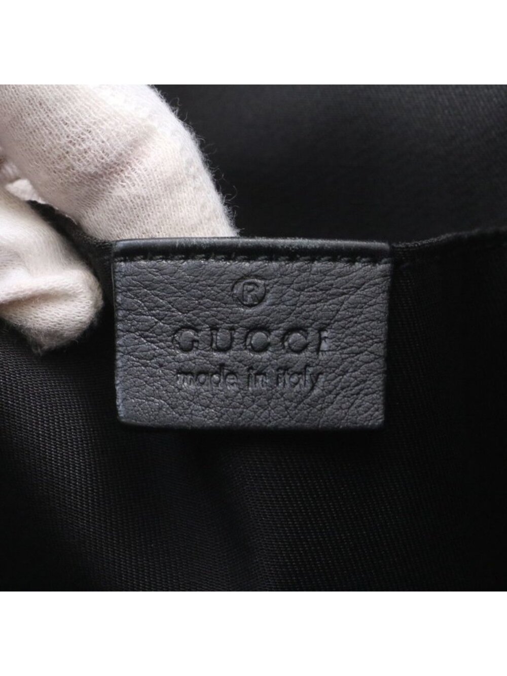 ★SOLD★ Gucci GG Crystal Leather Tote Shoulder Hand Black Ebe - Picture 10 of 11